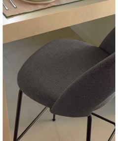 Sivé barové stoličky v súprave 4 ks (výška sedadla 63 cm) Mahalia – Kave Home