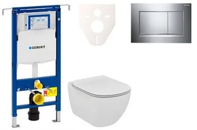 Cenově zvýhodněný závěsný WC set Geberit do lehkých stěn / předstěnová + WC Ideal Standard Tesi 111.355.00.5NE6, 1 ks