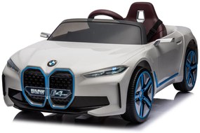 Detské elektrické autíčko s diaľkovým ovládaním BestBerg BBCC-20W - BMW i4 / od 3 rokov / nosnosť 30 kg / biela