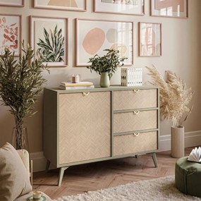 KOMODA FONDY JEDLIČKA SCANDI + EUKALYPTUS 106 cm