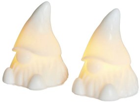 Biele svetelné dekorácie v súprave 2 ks na baterky Coco – Sirius