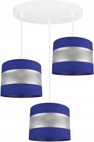 Závesné svietidlo Elegance, 3x textilné tienidlo (mix 7 farieb), (výber z 3 farieb konštrukcie), o