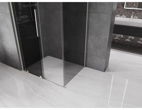 Mexen Velar, sprchový kút s posuvnými dverami 120 x 90 cm, 8mm šedé sklo, brúsená oceľ, 871-120-090-41-97