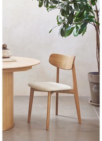 Krémovobiela/v prírodnej farbe jedálenská stolička Elim – Unique Furniture