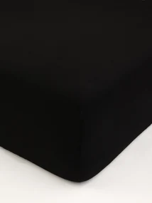 Jersey plachta s elastanom Deluxe 90 × 200 cm – čierna