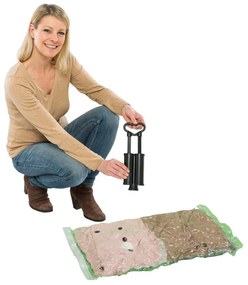 Set 5 cestovných vákuových vriec a pumpy na oblečenie Wenko