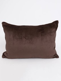 Obliečka na vankúš mikroplyš 50 × 70 cm – Laura tmavo hnedá