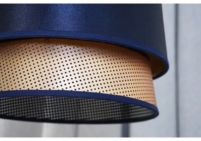 Duolla - Prisadený luster BELL SHINY 1xE27/15W/230V pr. 25 cm modrá/medená