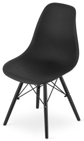 Čierna stolička YORK OSAKA s čiernymi nohami