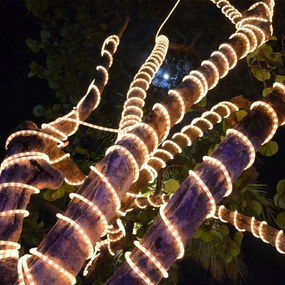 Bestent Svetelná reťaz - svetelný had 10m 240 LED 8 programov Teplá biela