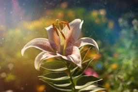 Samolepiaca tapeta nádherný kvet s retro nádychom - 300x200