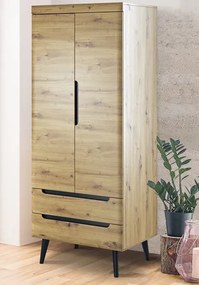 Šatníková skriňa Nordi, dub artisan