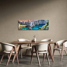 Obraz - Dubrovník (s hodinami) (90x30 cm)