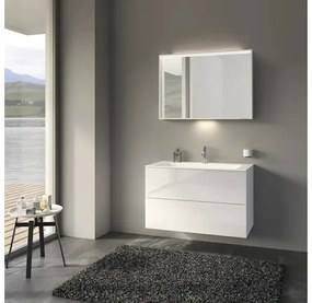Kúpeľňová skrinka pod umývadlo KEUCO X-Line lesklá biela 100 x 60,5 x 49 cm 33173300000