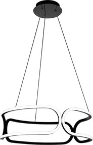 Toolight - LED závesné svietidlo + diaľkové ovládanie APP790-CP TRIO BLACK, čierna, OSW-07901