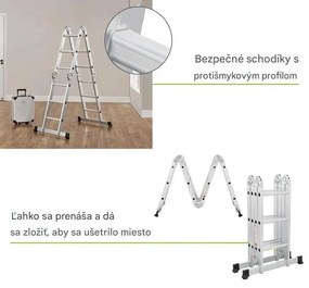 InternetovaZahrada Hliníkový multifunkčný rebrík 360 cm