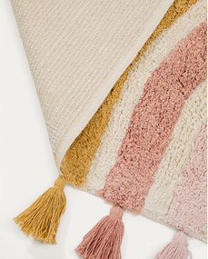 Slonovinový prateľný/ručne tkaný bavlnený detský koberec 90x150 cm Tadea – Kave Home