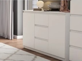 Komoda so 3 zásuvkami Carlos, biela, 120 cm%