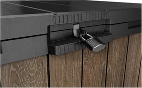 Tmavohnedý plastový záhradný úložný box Deco – Keter