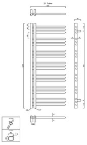 Sapho Sapho, DORLION vykurovacie teleso 500x1200 mm, chróm/biela, 1130-51