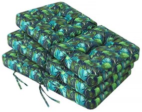 Vankúš na záhradnú hojdačku VENUS 60 cm oxford, modré lístie