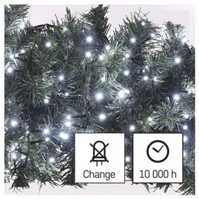 LED vánoční řetěz Hedge s časovačem 12 m studená bílá