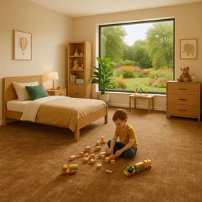 Associated Weavers, Koberec metráž Tropical 40, na mieru, šíře 4m, hnedá, filc, chodba / predsieň