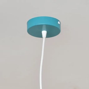 Detský luster na lanku STARS 1xE27/15W/230V tyrkysová/biela