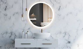 Kulaté dotykové zrcadlo s LED osvětlením Simple 90 cm