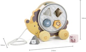 Viga Drevená hračka na ťahanie a tlačenie - ježko