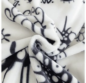 Sada mikroplyšových obliečok WINTER DEER sivé + obliečka mikroplyš SOFT 90x200 cm biele, jednolôžko