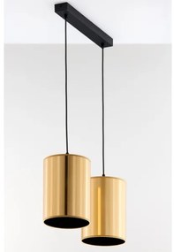 Jupiter 2091 - Luster na lanku CORTINA 2xE27/15W/230V zlatá/čierna