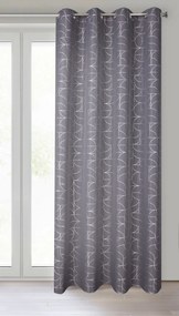 ZÁVES NA KRÚŽKOCH EVI 140X250 CM STRIEBORNÁ