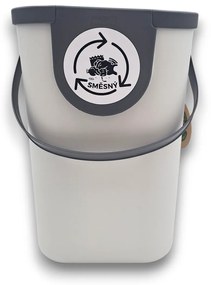 Sada nálepiek/štítkov na odpadkové koše, RECYKLÁCIA – plast, papier, sklo a zmesový odpad, 8 cm