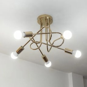 Prisadený luster OXFORD 5×E27/15W/230V zlatý
