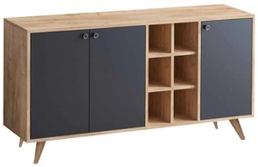 Dizajnová komoda Cadilyn 140 cm čierna
