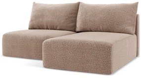 Svetlohnedá rozkladacia/s úložným priestorom rohová pohovka (pravý roh) Kalena – Makamii