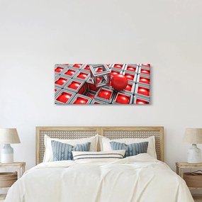Obraz - 3D metalická abstrakcia (120x50 cm)