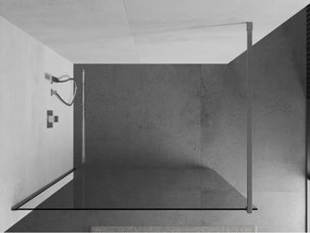 Mexen Kioto, sprchová zástena Walk-In 135 x 200 cm, 8mm číre sklo, grafitový profil, 800-135-101-95-00