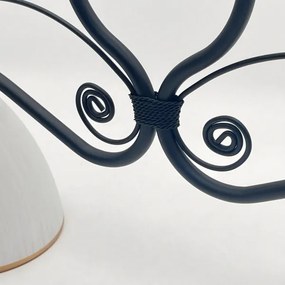 Luster na reťazi RETRO 2xE27/60W/230V matná čierna