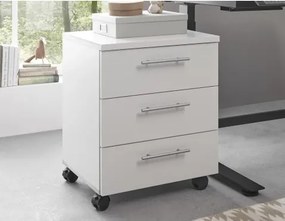 Úložný kontajner na kolieskach Ben, biely%