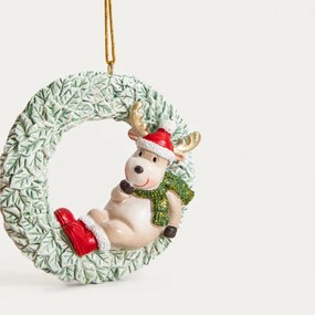 Závesná vianočná dekorácia RENMO so sobom 753817
