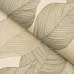 Biante Zamatový štvorcový obrus Tamara TMR-046 Prírodné popínavé listy na krémovom 60x60 cm