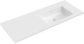 Mexen Otis, umývadlo na zapustenie 121 x 46,5 cm, pravé, biela lesklá, 25181200P