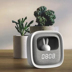 LED Stmievateľná nočná lampička s budíkom BUNNY LED/1,2W/5V 3000K