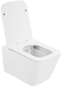 Gamma Mut-302, závesná WC misa Tornado/Rimless 520x355x360 mm + SLIM toaletné sedadlo, biela lesklá, GMA-MUT-302