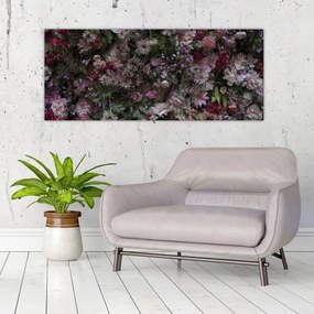 Obraz - Kvetinový múr (120x50 cm)