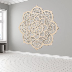 SENTOP | Drevená dekorácia na stenu mandala symbolika lotosový kvet I SENTOP PR0204