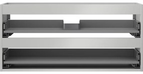 Mexen Box-A, závesná skrinka 100 cm, 2 zásuvky, sivá matná, 91AX0-1000-470-2-62
