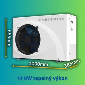 Tepelné čerpadlo bazénové Microwell 1400 compact green,  14kW